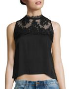 Free People Tied To You Lace Open-back Top