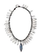 Uno De 50 Coming Now Crystal & Silver Pendant Necklace