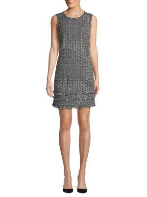 Calvin Klein Petite Fringe-trimmed Mini Dress