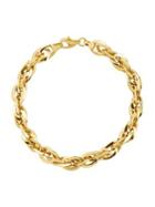 Lord & Taylor 14k Yellow Gold Twist Links Bracelet
