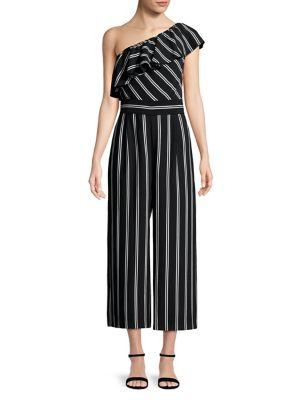 Laundry By Shelli Segal One-shoulder Ruffled Jumpsuit