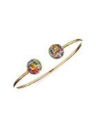 Nina Arlette Rainbow Crystal Cuff Bracelet