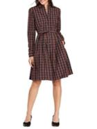 Brooks Brothers Red Fleece Plaid Flannel Fit-&-flare Dress