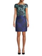 Vince Camuto Cap-sleeve Jacquard Shift Dress