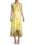 Calvin Klein Floral Midi Wrap Dress