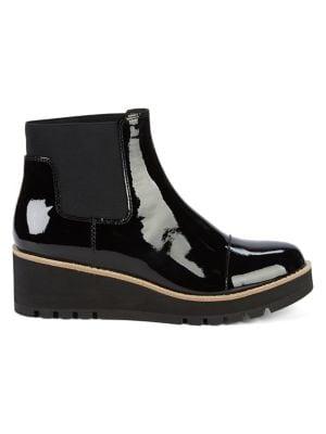 Eileen Fisher Chelsea Leather Wedge Booties
