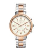 Fossil Q Virginia Two-tone Stainless Steel Bracelet Hybrid Smartwatch