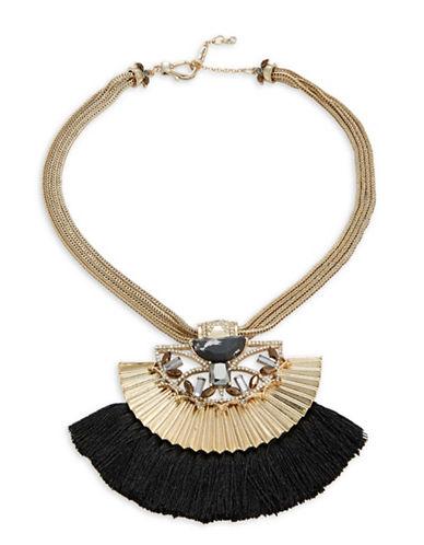 Rebecca Minkoff Stone-accented Fringed Pendant Necklace