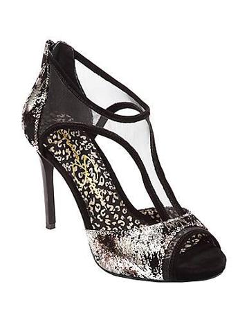 Jessica Simpson Sana Metallic Leather & Mesh High-heel Sandals