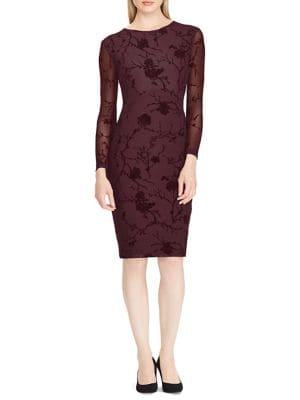 Lauren Ralph Lauren Petite Floral Mesh Sheath Dress