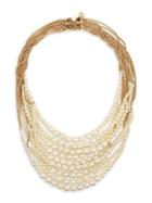 Miriam Haskell Beaded Torsade Layered Necklace