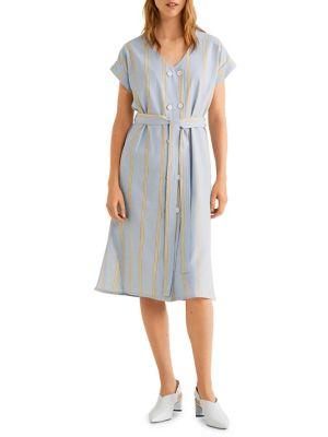 Mango Double-breasted Cotton Button-front Dress