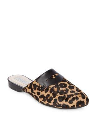 Cole Haan Evie Amlex Leopard-print Calf Hair Fur Mules
