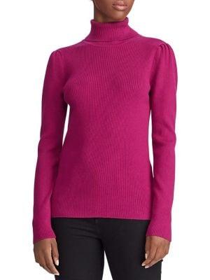 Lauren Ralph Lauren Puff-sleeve Turtleneck Sweater