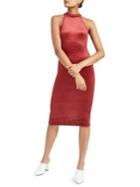 Miss Selfridge Halterneck Velvet Midi Dress