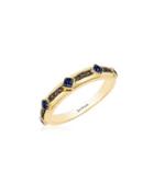 Le Vian Chocolatier Brown Diamond, Sapphire And 14k Yellow Gold Ring, 0.08 Tcw