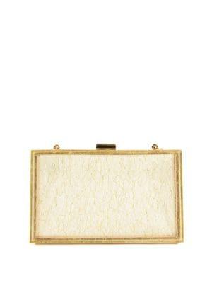 Circus By Sam Edelman Tally Goldtone Threads Clear Clutch