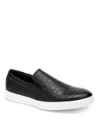 Calvin Klein Ivo Brushed Leather Slip-on Sneakers