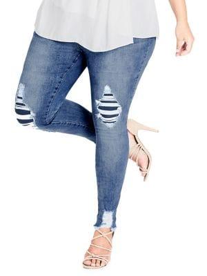 City Chic Plus Asha Ripped Jeans