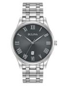 Bulova Classic Analog Sunray Dial Stainless Steel Bracelet Watch