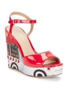 Kate Spade New York Dora Redle Patent Leather Wedge Sandals