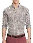 Polo Big And Tall Gingham Cotton Casual Button-down Shirt
