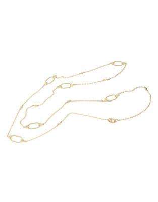 Ripka Juliette Diamond And 14k Yellow Gold Hexagon Long Station Chain Necklace