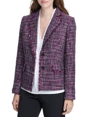 Donna Karan Fringe Tailored Jacket