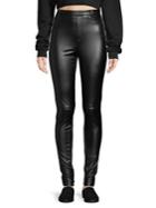 La La Anthony High-rise Stretch Vegan Leather Pants