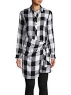 Design Lab Plaid Long-sleeve Tunic