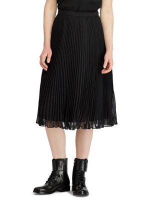 Polo Ralph Lauren Georgette Pleated Skirt
