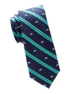 Tommy Hilfiger Fish & Stripe Silk Blend Tie