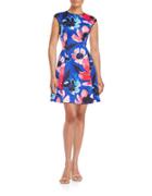 Vince Camuto Floral Fit-and-flare Dress