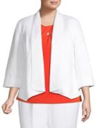 Kasper Plus Three-quarter Sleeve Blazer