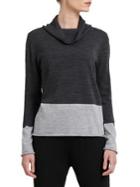Donna Karan Colorblocked Cowlneck Sweater