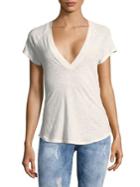 Free People Cotton-blend V-neck Tee