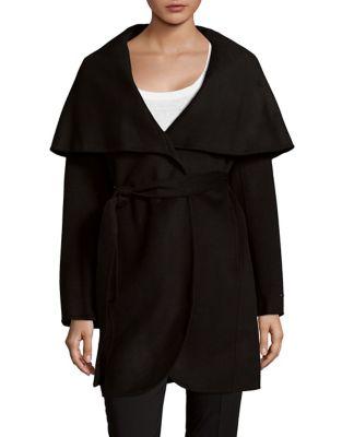 Tahari Wool Blend Wrap Coat