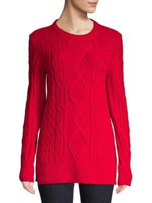Lord & Taylor Classic Cable-knit Sweater