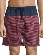 Brooks Brothers Red Fleece Striped Swim Shorts