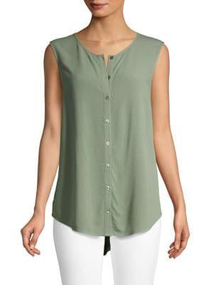 H Halston High-low Sleeveless Top
