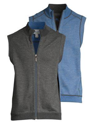 Tommy Bahama Zip-front Cotton-blend Vest