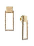 Christian Siriano Goldtone & Crystal Square Drop Earrings