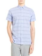 Calvin Klein Short-sleeve Dotted-stripe Shirt