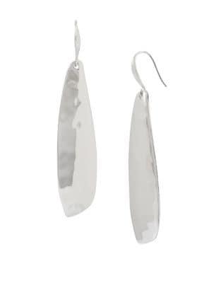 Robert Lee Morris Soho Fade Away Crystal Hammered Drop Earrings