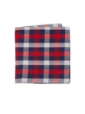 Black Brown Merrit Plaid Pocket Square