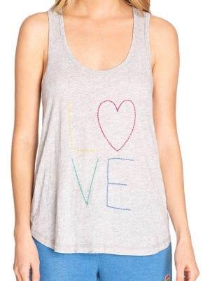 Pj Salvage Rainbow Lounge Embroidered Tank