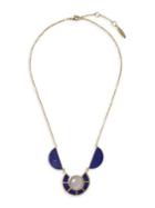 Sole Society 12k Goldtone And Lapis Pendant Necklace