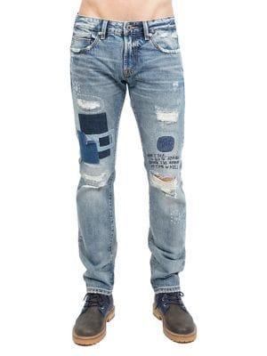 Cult Of Individuality Rocker Distressed Slim Jeans