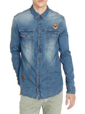 Buffalo David Bitton Simad-x Chambray Button-down Shirt