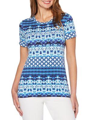 Rafaella Batik-print Short-sleeve Tee